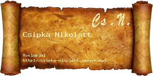 Csipka Nikolett névjegykártya